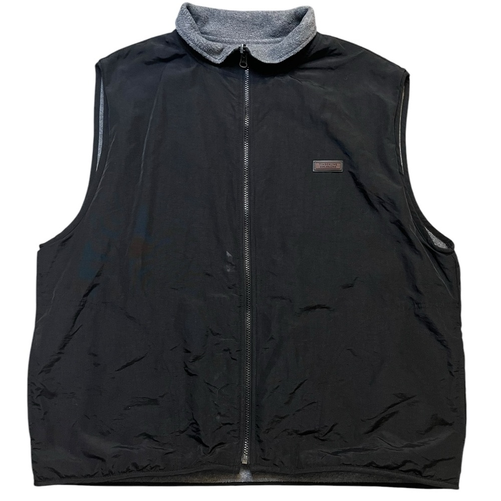 Timberline Colorado Vest Mens XL Reversible Black, Gray fleece With Pockets